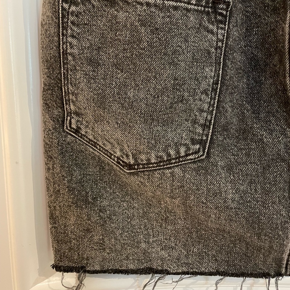 Allsaints Gray/Black Betty Denim Mini Skirt (Size 8) - Picture 6 of 11